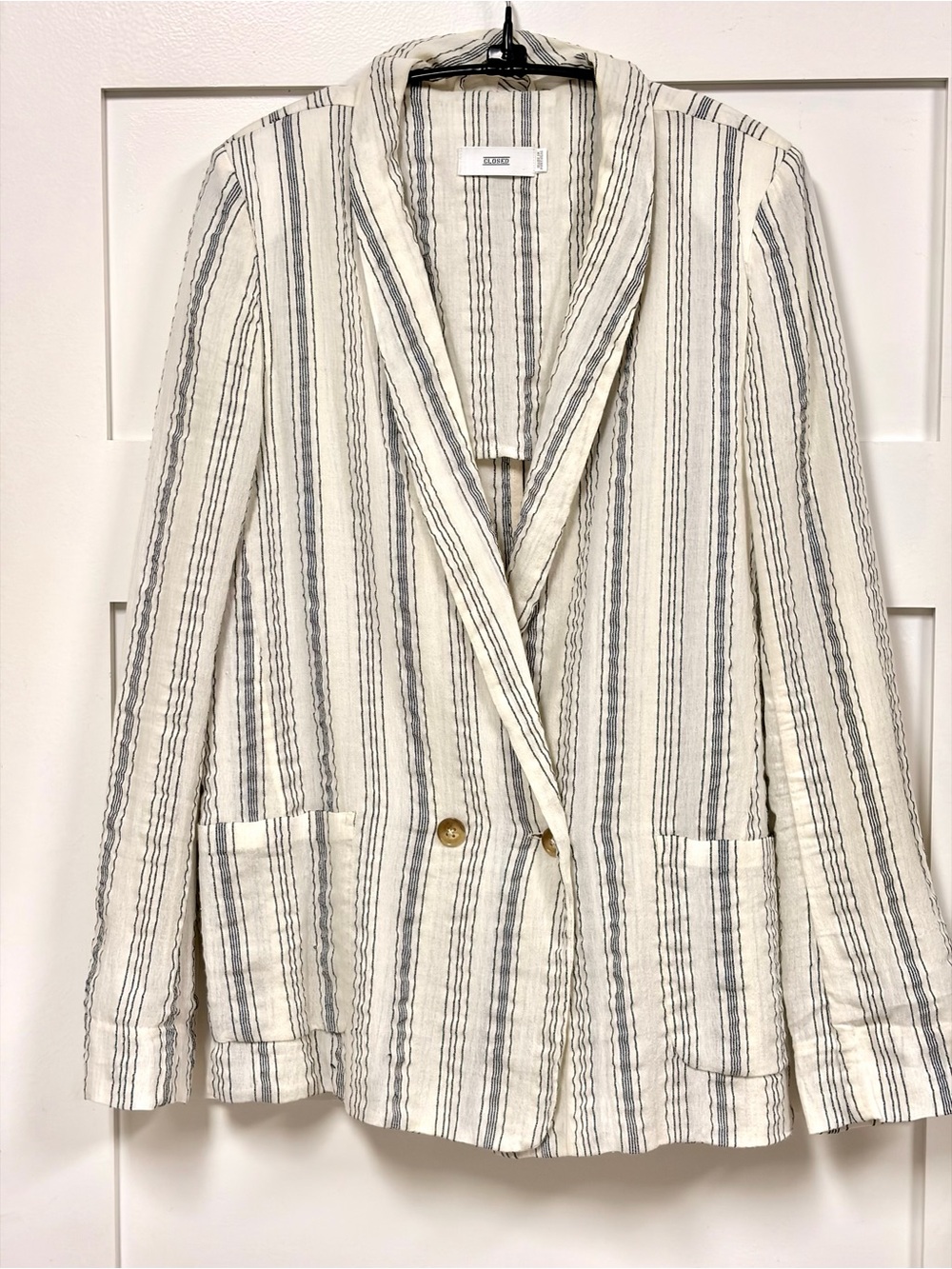 CLOSED - Striped Cotton Blazer - M